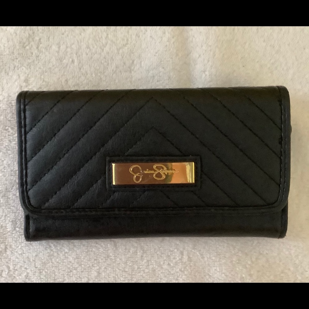 Jessica Simpson black flap wallet